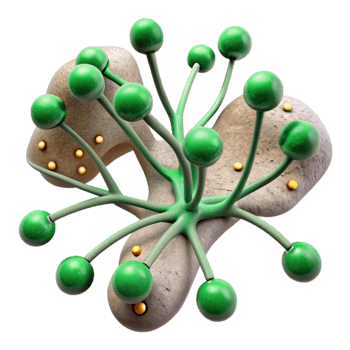 stunning minimalist Growing Neural Pathways Cutout with Green Highlights genuine png
