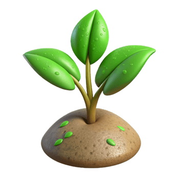 impressive creative Growing Plant Green Leaves Cutout Isolated high resolution png