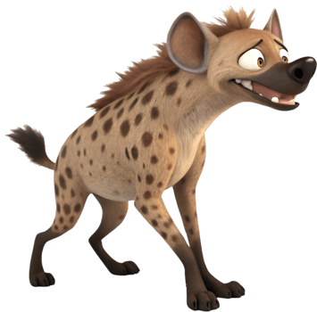 Cute and Fun Hyena Cartoon Clipart for Your Collection. . png