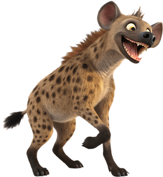 Fun and Playful Hyena Clipart to Brighten Your Design. . png