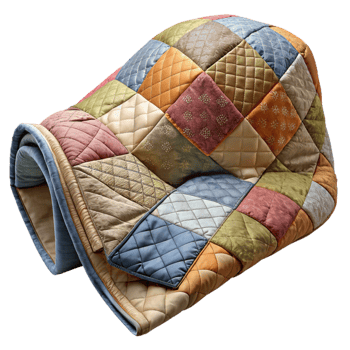 magnificent traditional Handmade Quilt with Patchwork Design Cutout genuine png