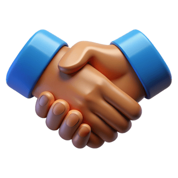 beautiful artistic Handshake Partnership Silhouette Cutout Transparent Background high quality png