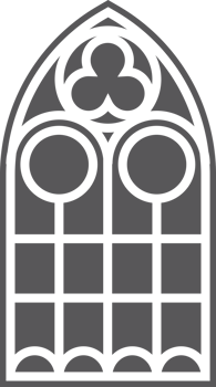 Church window arched frame. Cathedral gothic stained glass. Old architecture element. Medieval castle door silhouette. Catholic interior decoration png