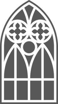 Window with arched frame in church. Cathedral gothic stained glass. Old architecture element. Medieval castle door silhouette. Catholic interior decoration png