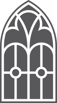 Church window with arched frame. Cathedral gothic stained glass. Old architecture element. Medieval castle door silhouette. Catholic decoration png
