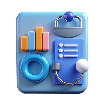 magnificent modern Healthcare Data Chart Blue Gradient Transparent genuine png
