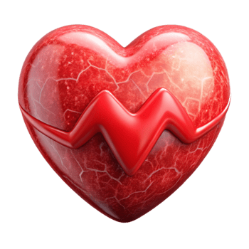 impressive artistic Healthy Heart Icon Transparent Background Red detailed png
