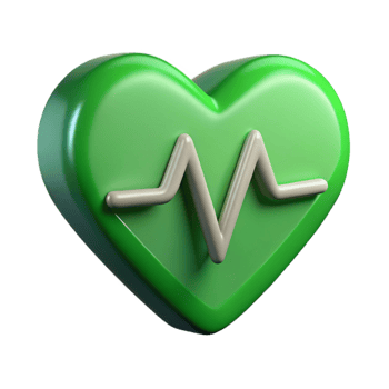 serene modern Heart Monitor Ekg Line Green Transparent Isolated genuine png