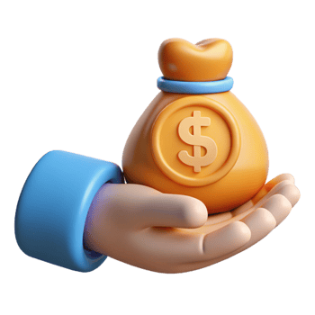 serene modern Helping Hand Giving Money Transparent Background with Green Bills high quality png
