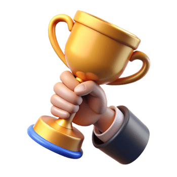 wonderful abstract Helping Hand Holding Up Trophy Cutout Element authentic png