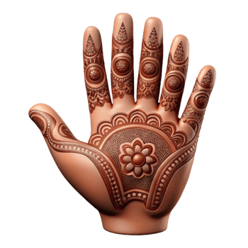 beautiful minimalist Henna Tattoo with Intricate Patterns Hand Detail Transparent detailed png