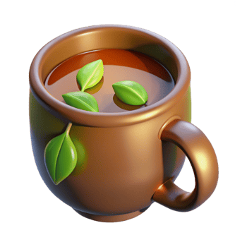 wonderful vintage Herbal Tea in a Mug Warm Lighting Isolated original png