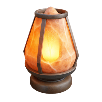 extraordinary contemporary Himalayan Salt Lamp Cutout with Warm Glow detailed png