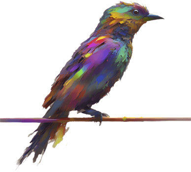 Vibrant Impressionist Bird Painting Clipart for Nature Lovers. . png