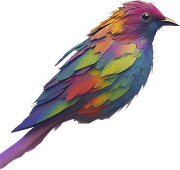 Stunning Bird Clipart in Colorful Impressionist Brushstrokes. . png