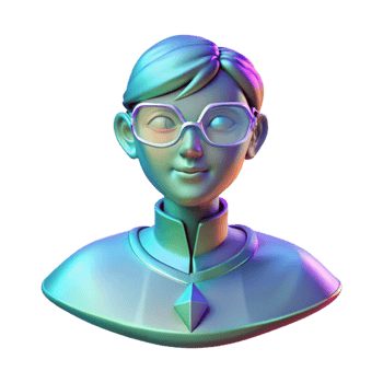 vibrant contemporary Holographic Guide Avatar Projection Transparent Background Directional Cues genuine png