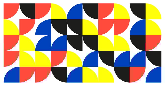 Vintage poster with abstract geometric pattern vector