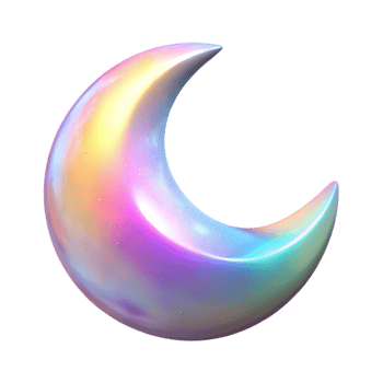 dramatic modern Holographic Moonlight Isolated with Soft Glow genuine png