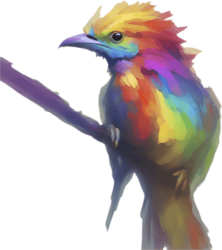 Impressionist Bird Clipart for Vibrant Home and Office Decor. . png
