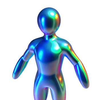 vibrant creative Holographic Projection Human Figure Blue Light Cutout authentic png