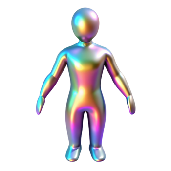 impressive modern Holographic Projection Human Figure Blue Light Cutout exclusive png