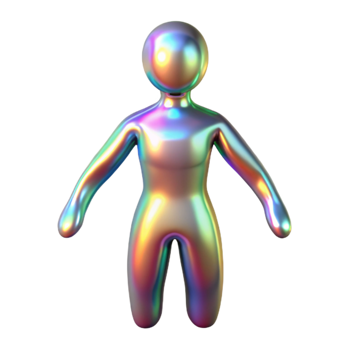 extraordinary contemporary Holographic Projection Human Figure Blue Light Cutout high resolution png