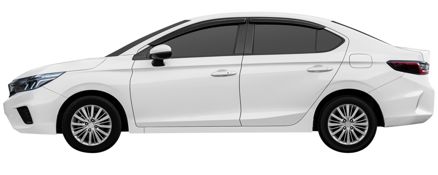 Side view white sedan car png