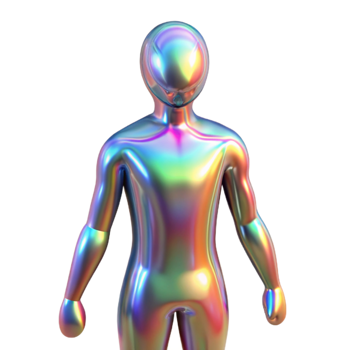 vibrant classic Holographic Projection of a Cityscape Cutout Element high resolution png