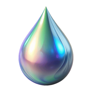wonderful rustic Holographic Water Droplet Transparent Background original png