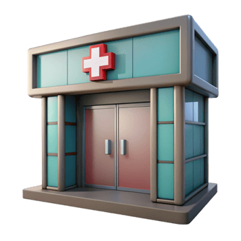 dramatic contemporary Hospital Building Entrance Glass Doors Cutout authentic png