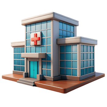 serene abstract Hospital Building Exterior Modern Architecture Cutout authentic png