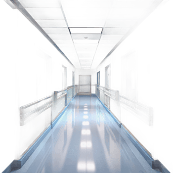 impressive classic Hospital Corridor Empty View Transparent Background original png