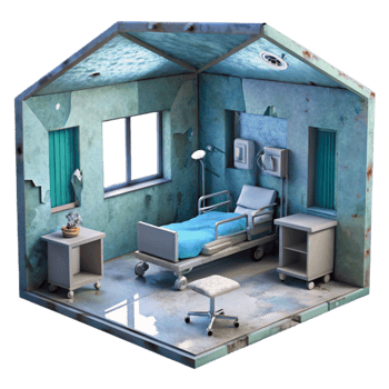 extraordinary artistic Hospital Room Interior Empty Transparent Cutout premium png