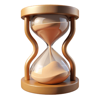 elegant vintage Hourglass Flowing Sand Closeup Isolated original png