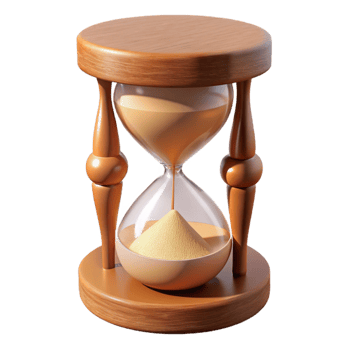 vibrant creative Hourglass Full of Sand Top Angle Cutout high resolution png