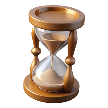 impressive modern Hourglass Full of Sand Top Angle Cutout high resolution png