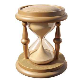 magnificent contemporary Hourglass Sand Pile Base View Isolated original png