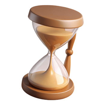 beautiful creative Hourglass Tilted Angle Sand Flowing Isolated original png