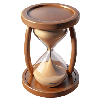 magnificent classic Hourglass Upside Down Sand Settled Cutout premium png