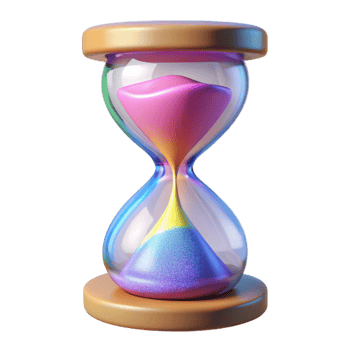 wonderful rustic Hourglass with Colorful Sand Grains Cutout exclusive png