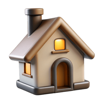 extraordinary traditional House Icon Cutout with Chimney original png