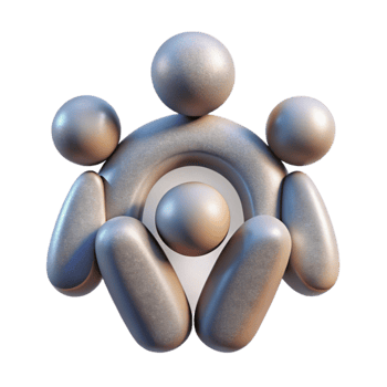 elegant contemporary Human Bond in Abstract Design Transparent Background high quality png