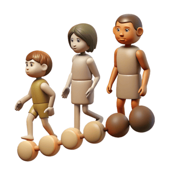 serene vintage Human Evolution Timeline Illustration Isolated genuine png