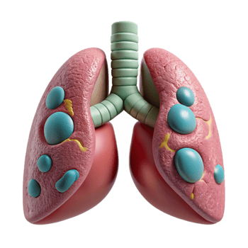serene classic Human Lung with Nanobot Treatment Transparent original png