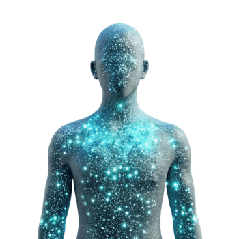 stunning creative Human Silhouette Transforming Into Digital Data Isolated high quality png
