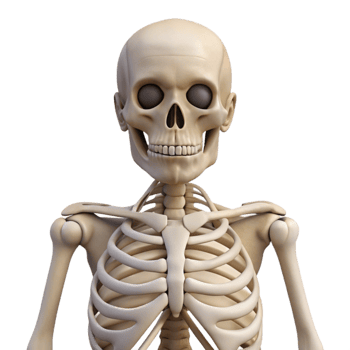 stunning modern Human Skeleton Front View Isolated Element high resolution png