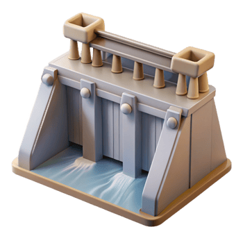 extraordinary contemporary Hydroelectric Dam Water Release Gates Open Isolated Element original png