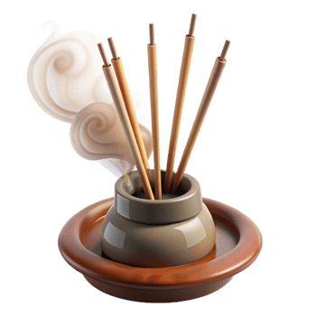 wonderful artistic Incense Sticks Burning Cutout with Smoke png