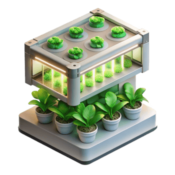 extraordinary classic Indoor Vertical Farming System Illustration Bright White Lighting Transparent professional png