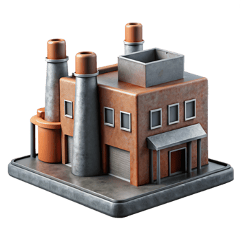serene abstract Industrial Architecture Complex Side Angle Cutout high resolution png